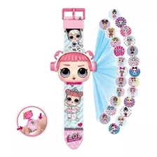 Relógio Infantil Lol Princesa Com Projetor De Imagens 3d