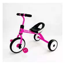 Triciclo Infantil Clásico Ruedas De Goma Maciza Color Fucsia