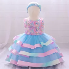 Vestido De Bebé De Fiesta Mini-mi Modelo Donna Celeste