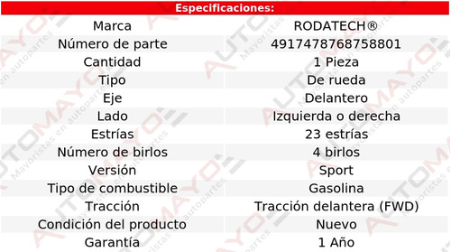 1 - Maza De Rueda Del Izq/der Rodatech Clio L4 2.0l 05-08 Foto 5