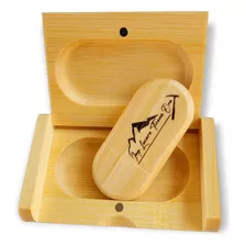 Memoria Usb Caja De Madera Grabado Láser Personalizado 