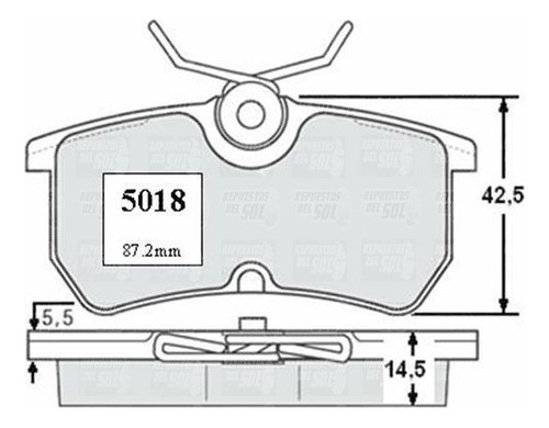 Pastillas Freno Tras Para Ford Focus 1.6 1998 2005 Foto 2
