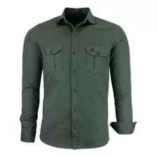 Camisa Masculina Estilo Acampista Militar