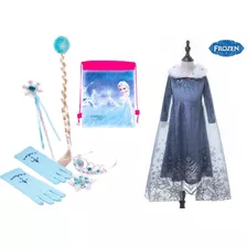 Elsa Princesa Frozen 2 Vestido Fiesta Disfraz *5 Accesorios*