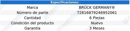 6 Inyectores Combustible Tacoma V6 4.0l De 2004 A 2015 Bruck Foto 2