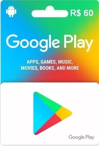 Giftcard Googleplay Brasil R$ 60 - Código Digital
