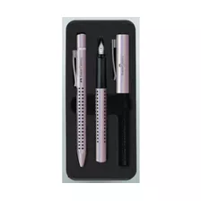 Lapicera Set Grip Faber-castell Glam Pearl Pluma+boligrafo 