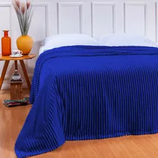 Cobertor Manta Casal Aveludada Canelada Soft Confortável