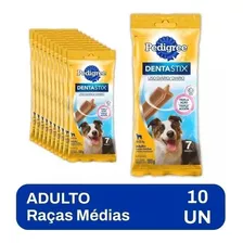 Kit C/10 Pedigree Dentastix Raças Médias Pacote 180g 7 Un