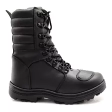 Bota Militar Coturno Masculino Tático Zíper Palmilha Em Gel