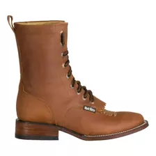 Bota Vaquera Leiser Para Dama 100% Piel, Café Capuchino