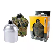 Cantimplora Ntk De Aluminio 900 Ml Camuflada Militar Camping