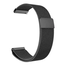 Pulseira Milanese Para Smart Watch Para P68 P70 P80 A6 20mm Cor Preto Largura 20 Mm