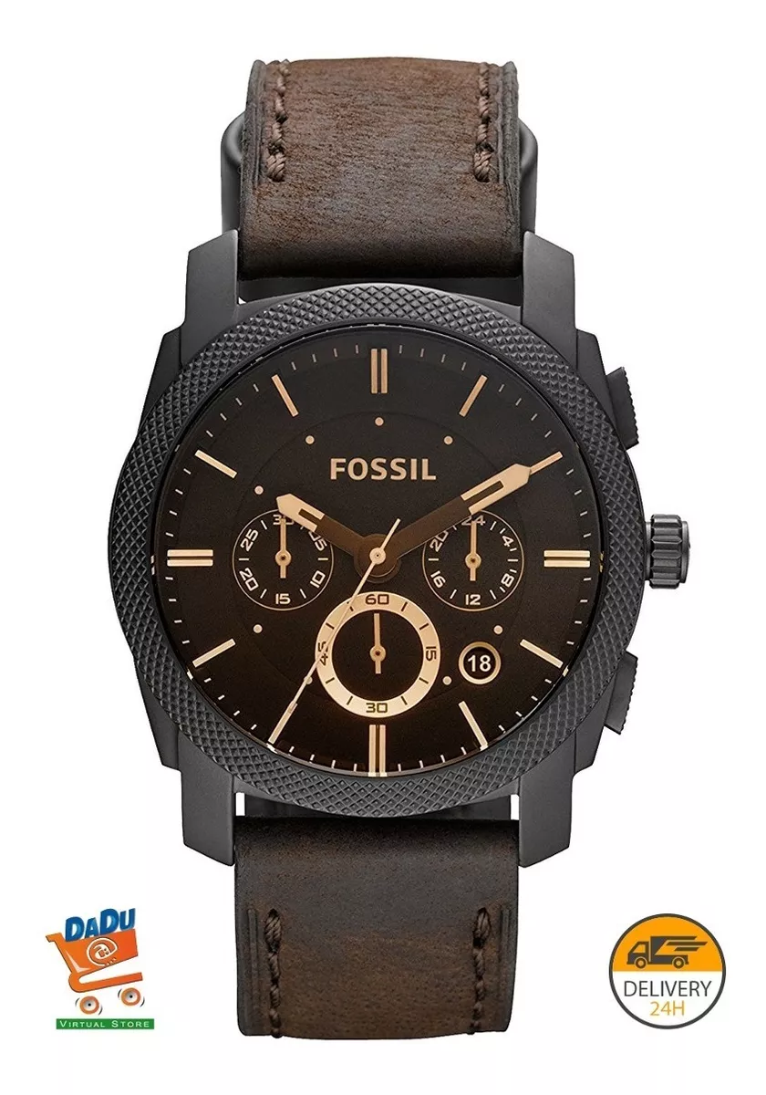 Reloj Fossil Hombre Fs4656 - Acero - Cuero - Original - New