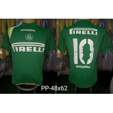 Camisa Palmeiras Diadora Titular Pirelli 2005 Verde #10