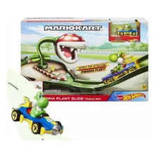 Hot Wheels Mario Kart Circuito Pista Piraña + Yoshi Mach 8