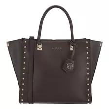 Bolsa Tote Westies Hbkahmora2we Sintético Café Para Mujer Acabado De Los Herrajes Niquel Diseño De La Tela Liso