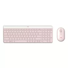 Teclado Logitech + Mouse Mk470 Wireless Slim Usb Rose Color Del Mouse Rosa Color Del Teclado Rosa