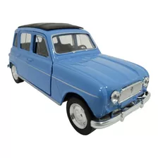 Renault 4 A Escala Coleccionable 1:32 Welly, Azul // 12cms.