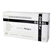 5 Cajas Guantes Nitrilo Negros Dexal Descartables X 100 Un. Color Negro Talle S