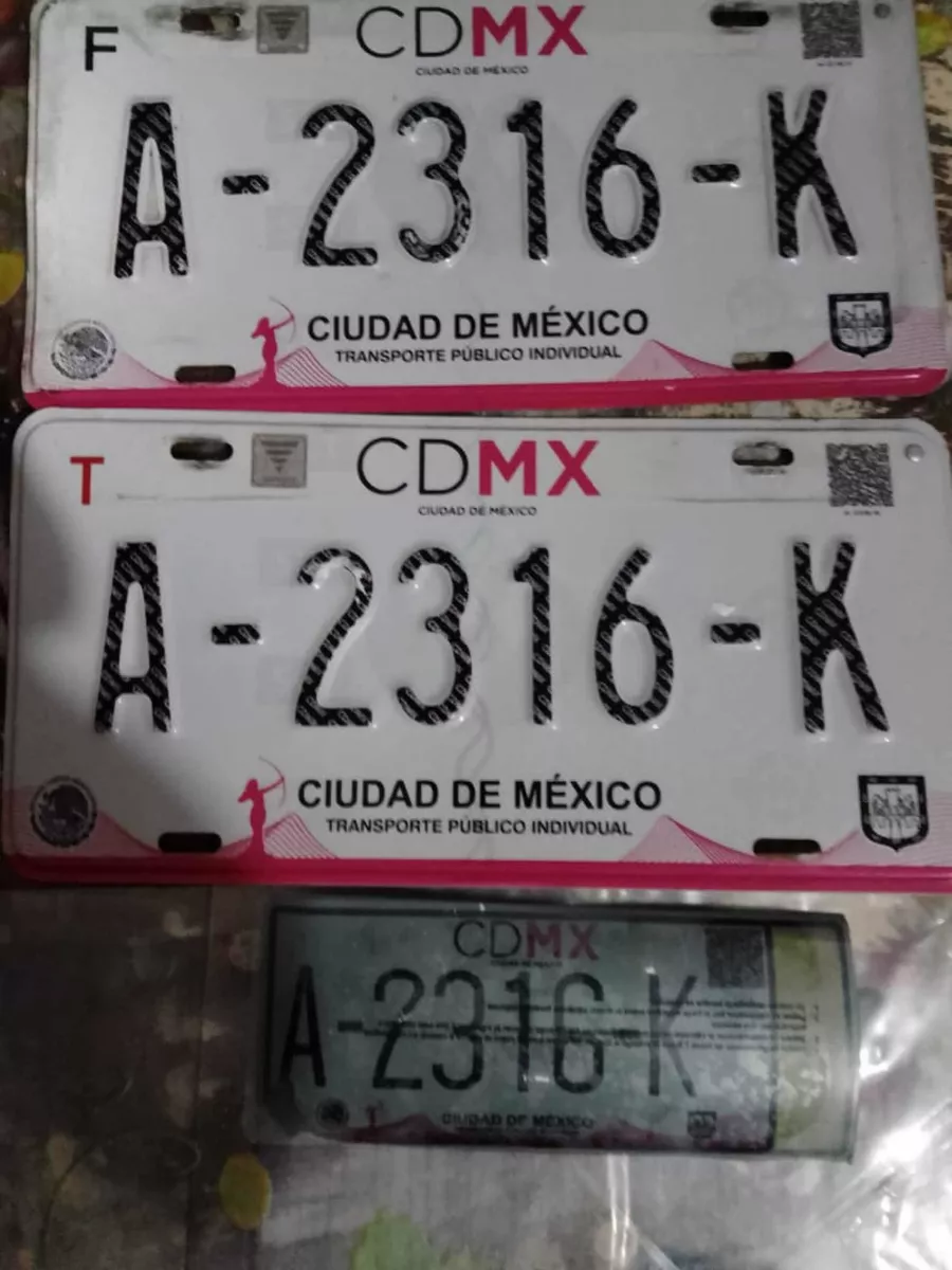 Placas Taxi Cdmx