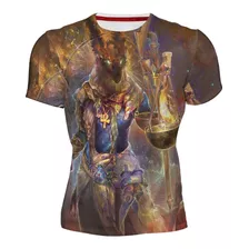 Playera Dios Egipcio Anubis Sublimada Full Colores Que Duran