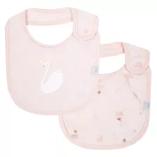 Kit Com 2 Babadores Hug Bailarinas Rosa 20x27cm E17903