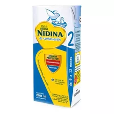 Leche Líquida Nestlé Nidina 2 En Brick 200ml Por 72 U