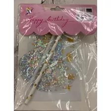 Globo Burbuja Para Torta Con Confetti Y Varilla Feliz Cumple