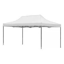 Carpa Toldo Techo De Lona Estructura Acero Reforzado 3x4.5 M Color Blanco