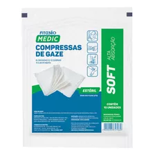 Compressa De Gaze Estéril 13 Fios 30 Envelopes -300 Unidades