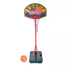 Aro Basquet De Pie Metalico + Pelota + Valija +red Rodacross