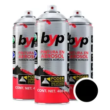 3 X Pintura Aerosol Byp Esmalte Acrílico, Colores 400ml