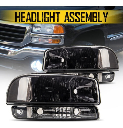 Xl For 99-06 Gmc Sierra Yukon Headlights Bumper Assembly Ttq Foto 6