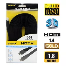 Conector Hdmi 5m 4k - Áudio Sincronizado, Cores Vivas