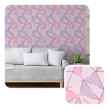 Papel De Parede Adesivo Quarto Zara Roxo Rosa Rosê Gold 5m