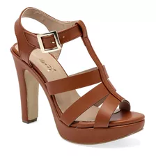 Zapatilla Abierta Damita 44185 Color Camel Para Mujer Tx8