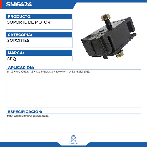 Soporte De Motor Mazda Miata Mx-5 1994-1997 L4 1.8 Foto 3