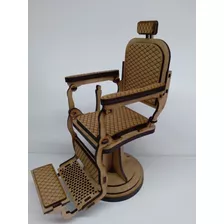 Mini Cadeira De Barbeiro Antiga Decoração Barbearia Madeira