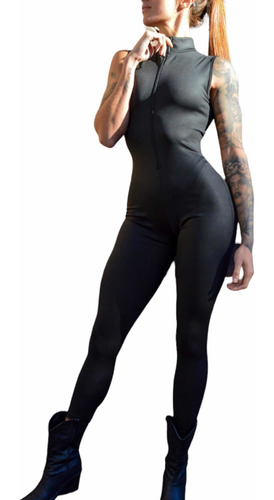 Catsuit Enterizo Lycra Supplex Manga Corta