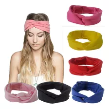 4 Faixa Trança Para Cabelo Headband Turbante Cores Variadas