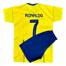 Kit Conjunto Futebol Infantil Camisa Shorts Jogo Time Europa