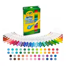 Crayola Marcadores Lavables Super Tips 50 Unidades 