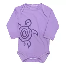 Body Para Bebê Proteção Uv50+ Roxo Manga Longa