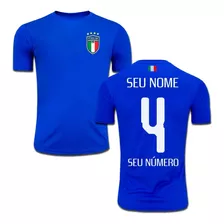 Camisa Italia Personalizada Camiseta Futebol