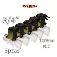 5pzas Válvula 120v Solenoide Electrovalvula 110v N.c. Ac 3/4