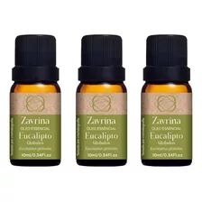 Kit 3 Oleos Essenciais Zavrina Eucalipto Globulus Massagem 