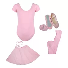 Kit Roupa De Ballet Juvenil/adulto 5 Itens Uniforme Balé