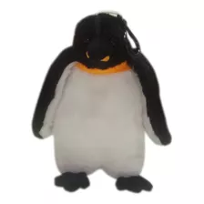 Pinguim De Pelúcia Em Pé Cinza Fofo Lavável 22cm