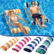  Kit 2 Boia Rede Piscina Cama Flutuante Reclinável Inflável